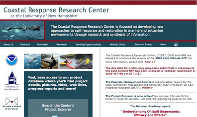 Coastal Response Research Center Home Page