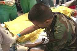 photo of Commissioned Corps medical officer in the Gulf Region during Hurricanes Katrina and Rita.