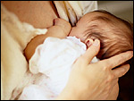 photo of a woman breastfeeding