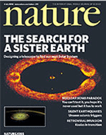 Image of the cover of the magazine Nature that contains an article on Cash's New Worlds' Imager