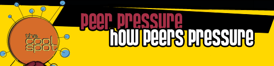 How Peers Pressure title with The Cool Spot Logo