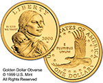 22-Karat Gold Proof Sacagawea Golden Dollar Coin