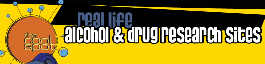 Alcohol and Drug Research Sites title with The Cool Spot Logo