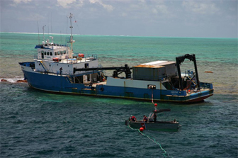 Fuel removal from the M/V Casitas.