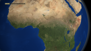 This animation shows a global rotation of seasonal changes in landcover. Landcover fades from month to month, and is displayed at a rate of two months per second. This version is in HD widescreen format and has a date bar indicating the month being shown.