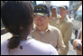Photo thumbnail: After leaving the temporary provider site Moulton Methodist School in Trinidad, Acting Surgeon General RADM Kenneth P. Moritsugu was interviewed by a local radio station.