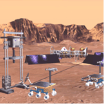 Artists Concept of a Future Outpost on Mars