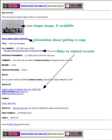 Sample catalog record