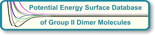 Potential Energy Surface Database of Group II Dimer Molecules