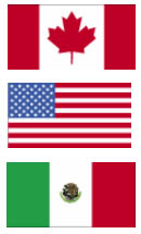 The Canadian, American and Mexican flags