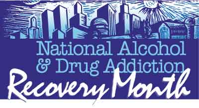 logo for National Alcohol & Drug Addiction Recovery Month