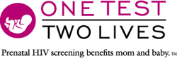 Photo: One Test, Two Lives logo.