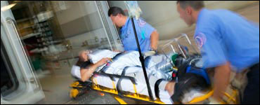 Photo: EMS team with patient