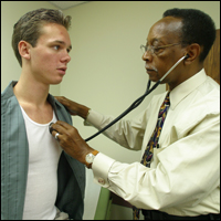 Photo: A doctor with patient