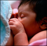 Photo: A nursing baby