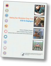 cover of Making Your Workplace Drug-Free: A Kit for Employees and photos of the workplace – click to view Kit