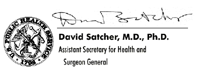 Dr. Satcher's signature