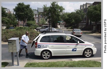 U.S. Postal Service has partnered with GM to demonstrate hydrogen and fuel cell vehicles (photo provided by USPS)