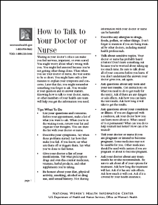Picture of How to Talk to Your Doctor or Nurse