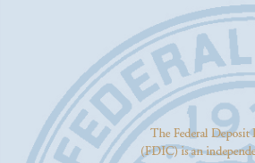 The Federal Deposit Insurance Corporation (FDIC) is an independent agency created by the Congress to maintain stability and confidence in the nation’s banking system by insuring deposits, examining and supervising financial institutions, and managing receiverships. Approximately 4,560 individuals within seven specialized operating divisions and other offices carry out the FDIC mission throughout the country. According to most current FDIC data, the FDIC insured $6.447 trillion in deposits for 8,790 institutions, of which the FDIC supervised 5,241. The Corporation held insurance funds of $49.6 billion to ensure depositors are safeguarded.