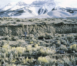 A fault scarp from the 1983 Borah Peak, Idaho, earthquake
