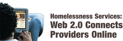 photo of a service provider sitting in a chair and surfing the Internet – for SAMHSA News cover story on the Homelessness Resource Center, Web 2.0, and CMHS programs - Homelessness Services: Web 2.0 Connects Providers Online