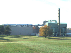 Large Fire Research Laboratory (left) and Flue Gas cleaning system (right)