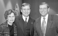 Nancy Domenici, Charles G. Curie. and U.S. Senator Peter Domenici