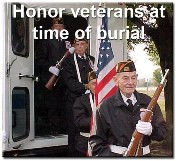 Honor veterans at time of burial