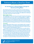 cover of Substance Abuse in Brief Fact Sheet: An Introduction to Mutual Support Groups for Alcohol and Drug Abuse