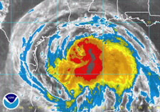 Satellite image of Hurricane Ike. Click here for larger image.