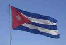 Waving flag of the Republic of Cuba.