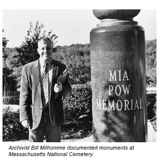 Archivist Bill Milhomme documented monuments at Massachusetts National Cemetery