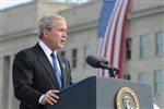 BUSH PAYS TRIBUTE - Click for high resolution Photo