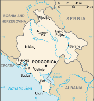 Montenegro map