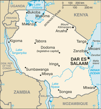 Tanzania (Zanzibar) map