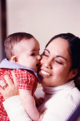 Mother holding a baby