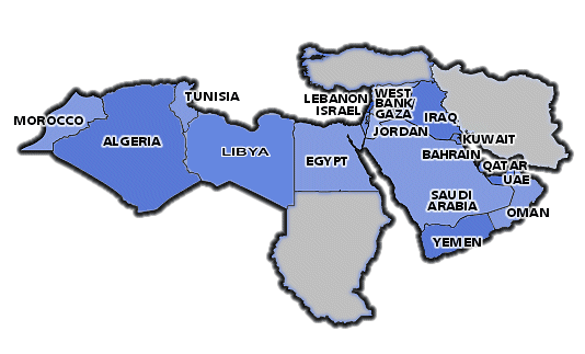Middle East Countries Image Map