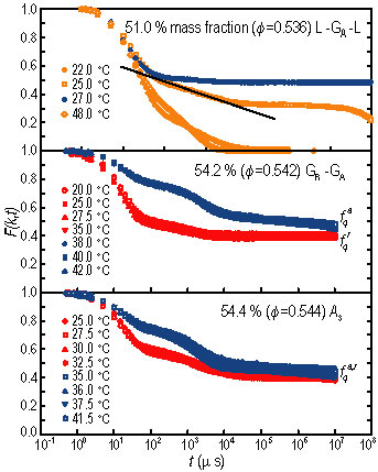 ISF as measured by photon correlation spectroscopy