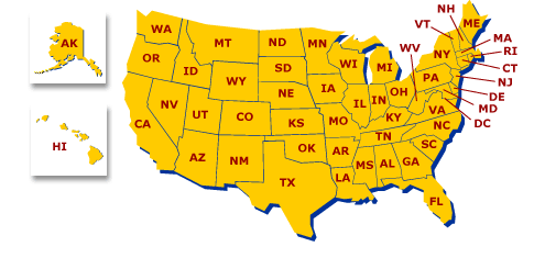 Map of United States