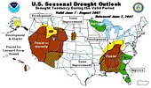 NOAA U.S. seasonal drought outlook.