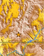 Small map showing earthquake