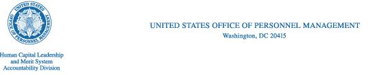 Office of the Director
United States
Office of Personnel Management
Washington, DC 20415-1000