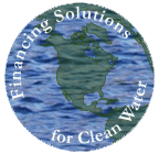 Illustration of Globe with title "Financing Solutions for Cleaner Water"
