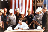 President George Bush signs the Energy Policy Act of 1992 in Maurice, Louisiana