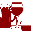image of standard drinks, a beer, a glass of wine, glass with shot of liquor