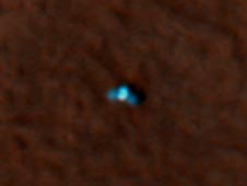 The butterfly-like object in this picture is NASA's Phoenix Mars Lander,