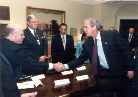 President Bush meets with the members of the NIAC.