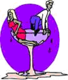 Image of two people in a wine glass