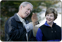 President Bush and First Lady Laura Bush.